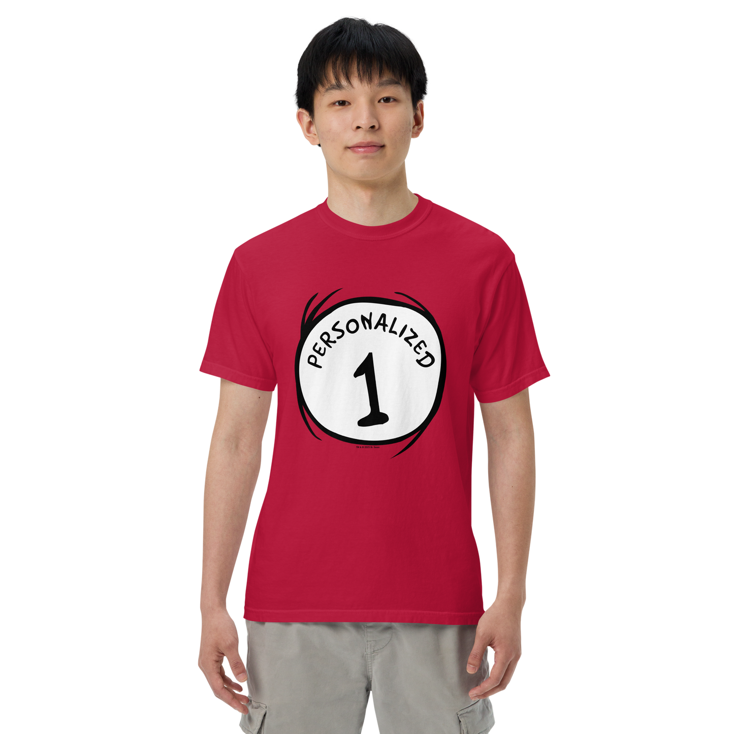 The Cat in the Hat Personalized Thing 1 Adult T-Shirt