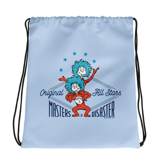 Dr. Seuss Master Of Disaster Drawstring Bag White