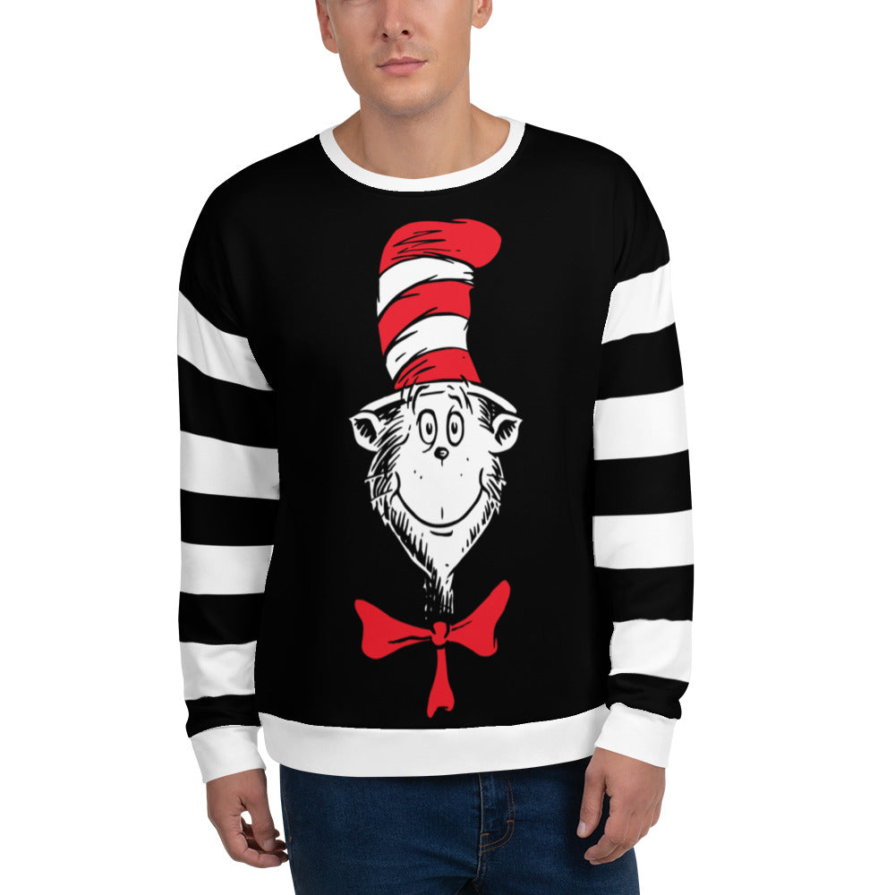 The Cat in the Hat Face Striped Sweatshirt