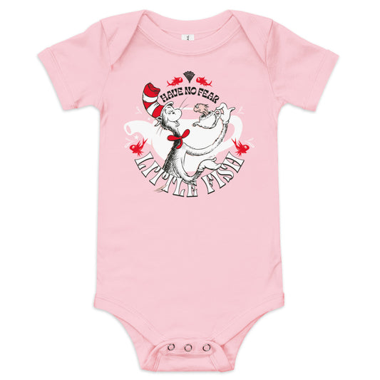 The cat in the hat little fish baby bodysuit - pink