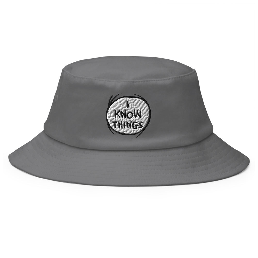 The Cat in the Hat I Know Things Bucket Hat Grey