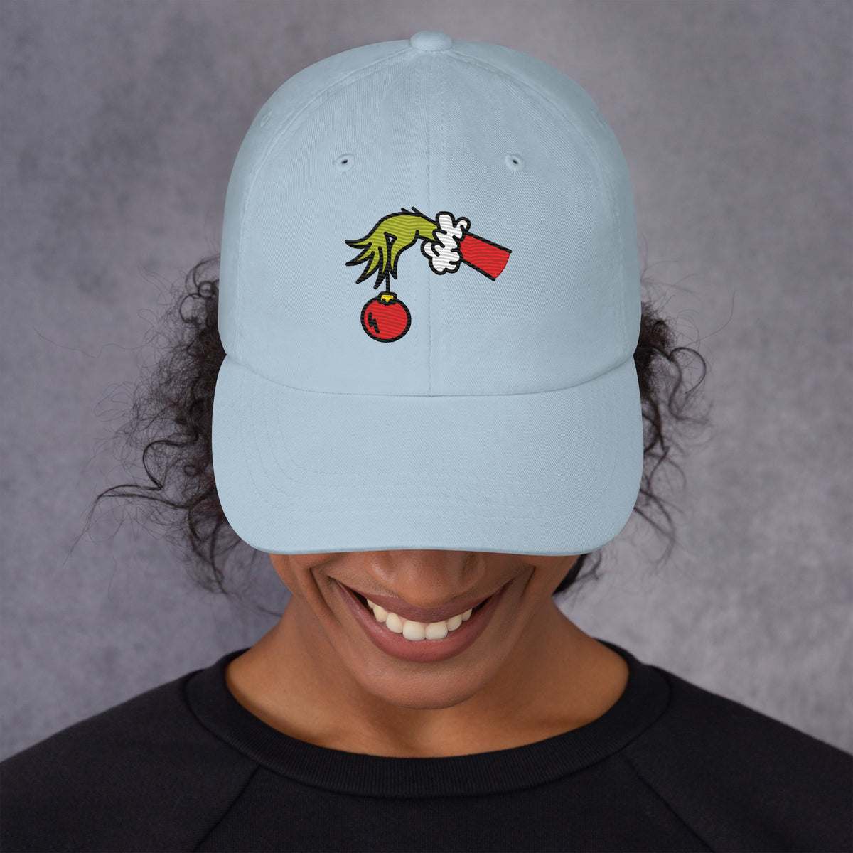 The Grinch Dad Hat Ornament Embroidered