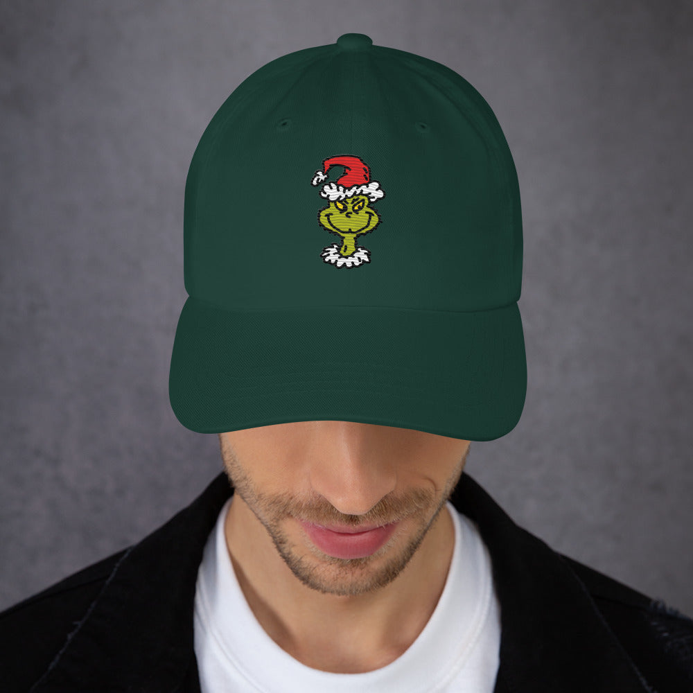 The Grinch Hat Santa Embroidered