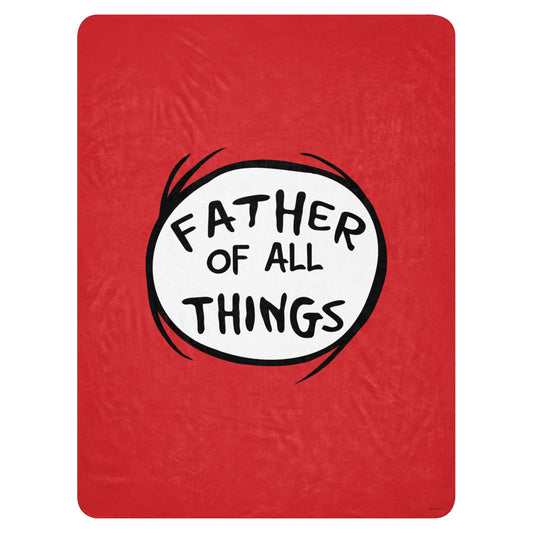 The Cat in the Hat Father of all Things Sherpa Blanket 60 in x 80 in