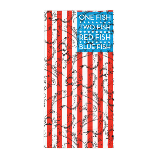 One Fish, Two Fish Americana Beach Towel