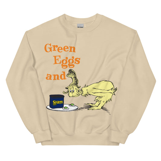 Green Eggs and Spam Sweatshirt Sand