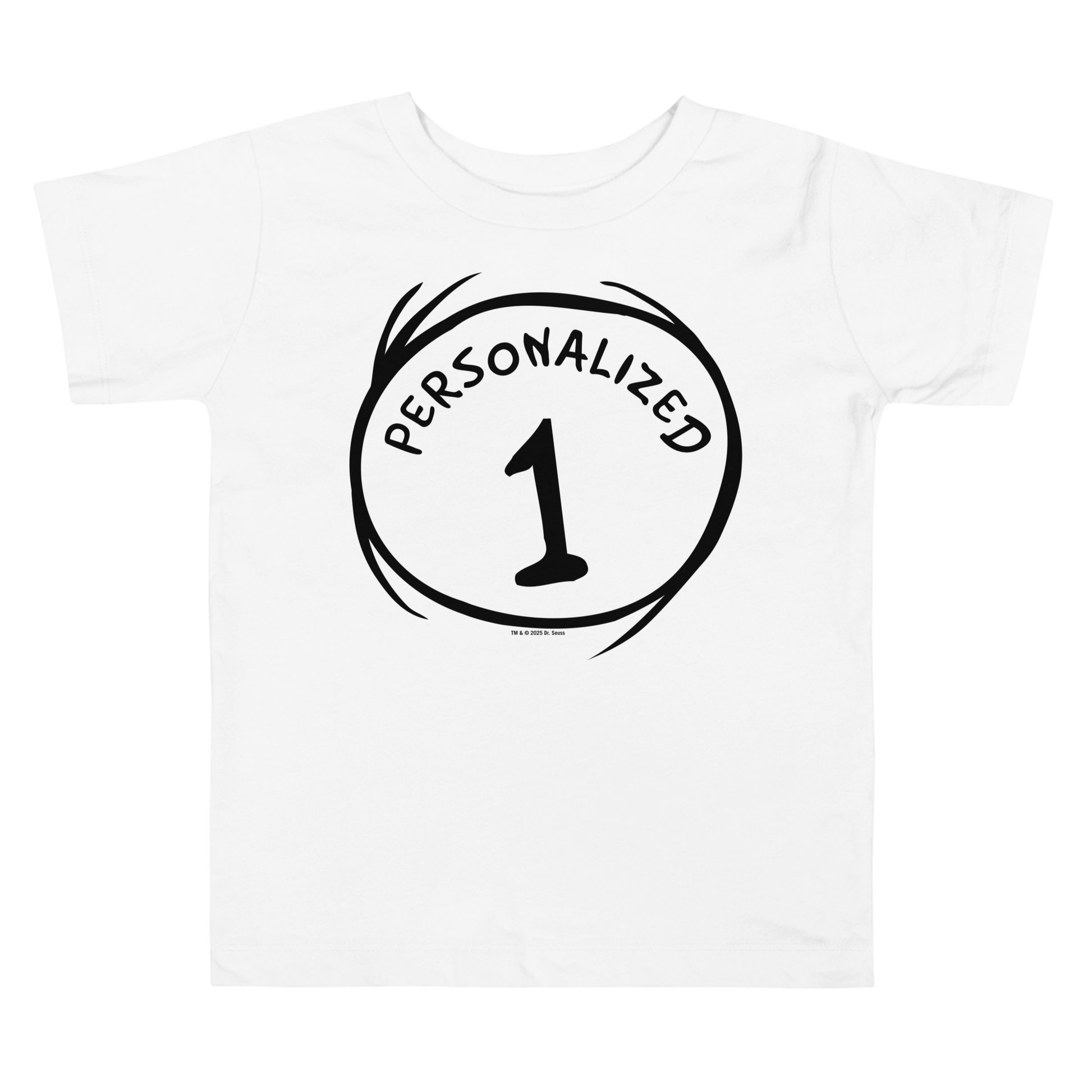 Personalized Thing 1 Toddler T Shirt White
