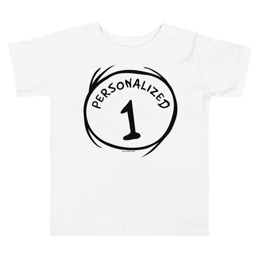 Personalized Thing 1 Toddler T Shirt White
