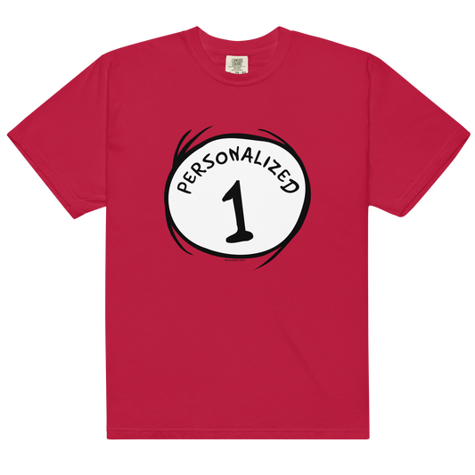 Personalized Thing 1 Adult T Shirt Red