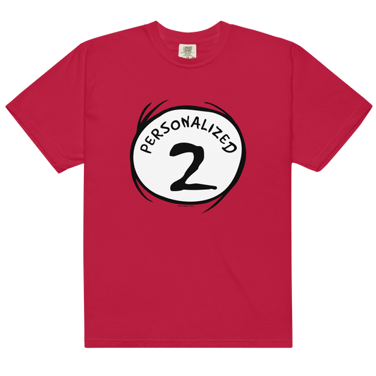 Personalized Thing 2 Adult T Shirt Red