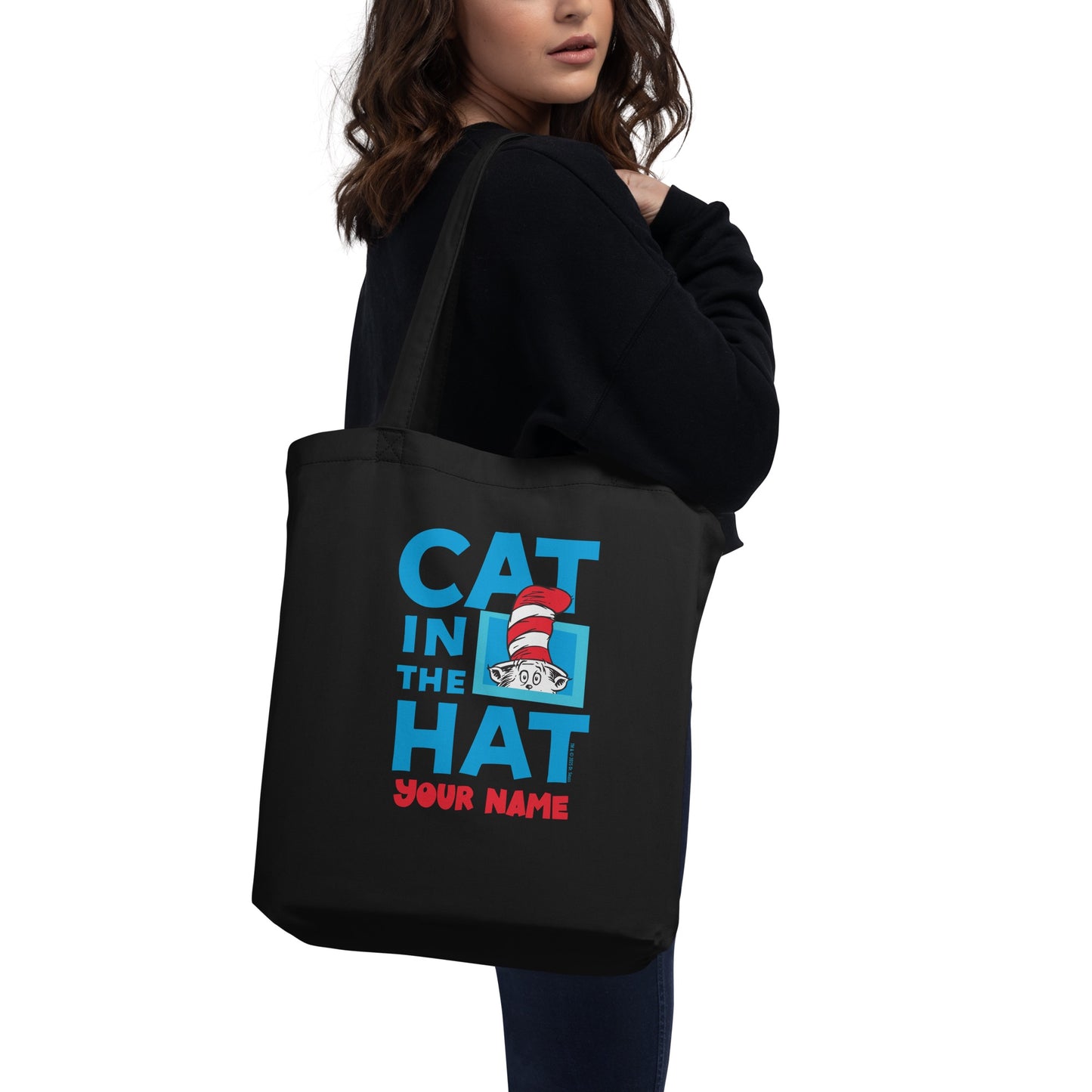 The Cat in the Hat Reading Personalized Tote Bag