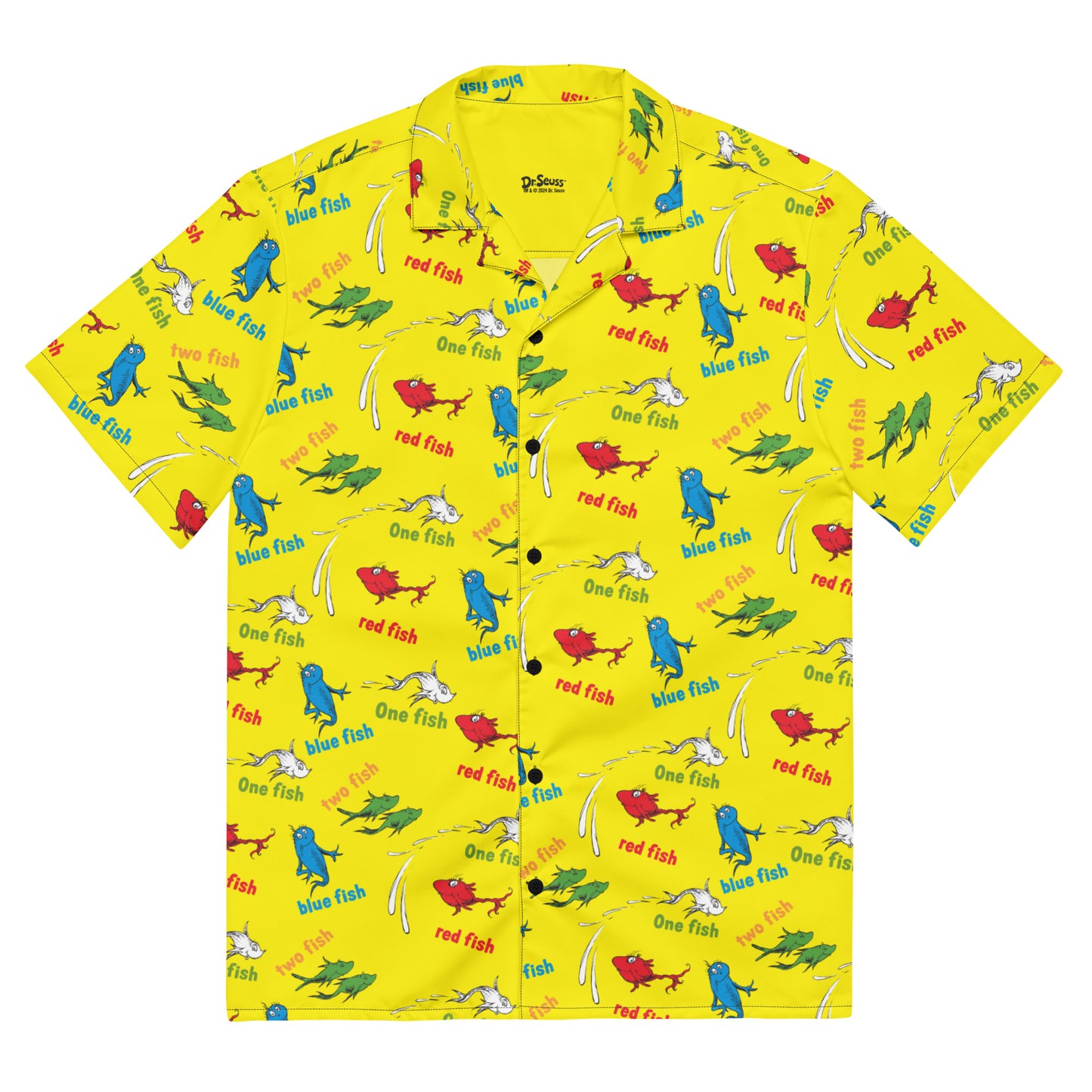 One Fish, Two Fish, Red Fish, Blue Fish Button Up Shirt