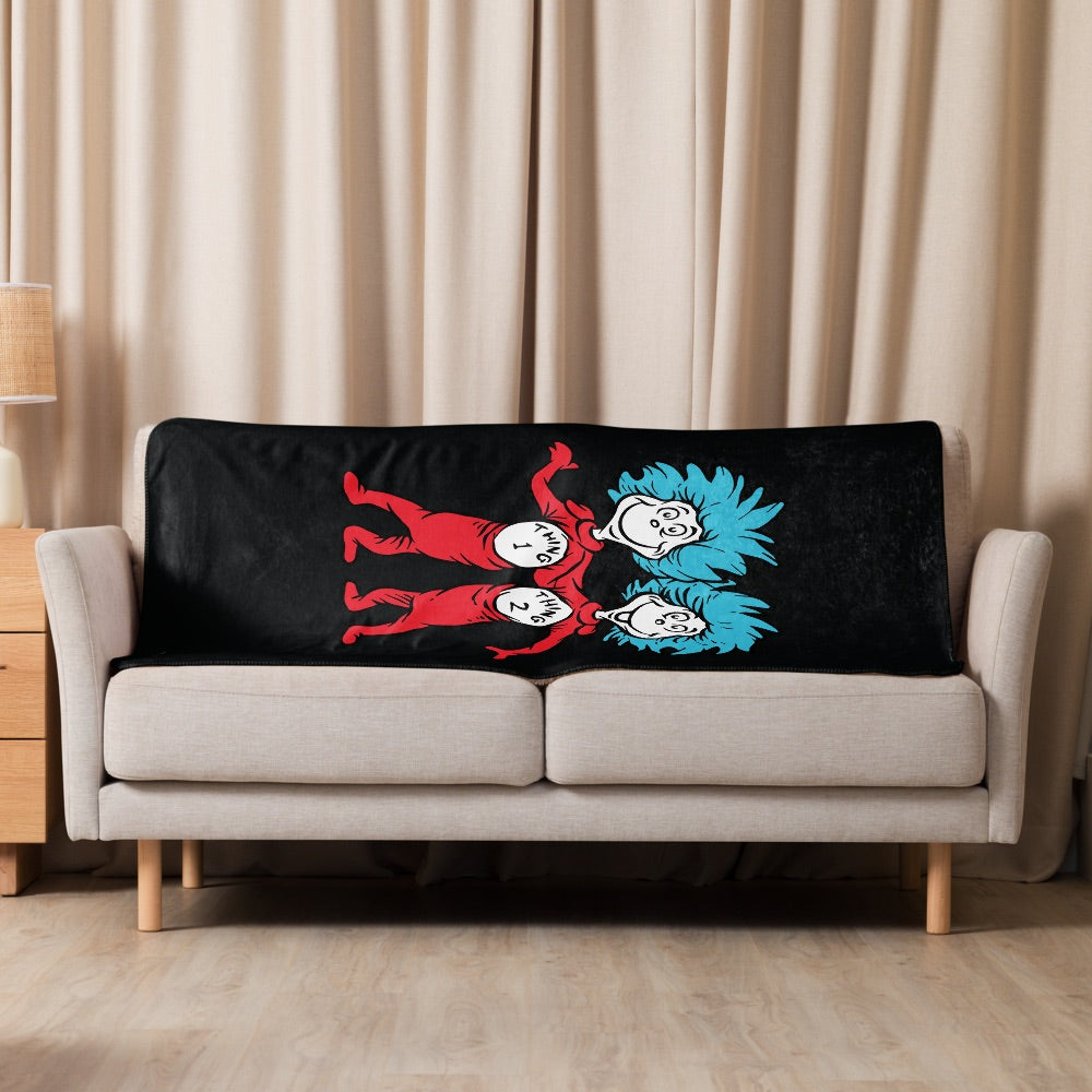 The Cat in the Hat Thing One and Thing Two Sherpa Blanket