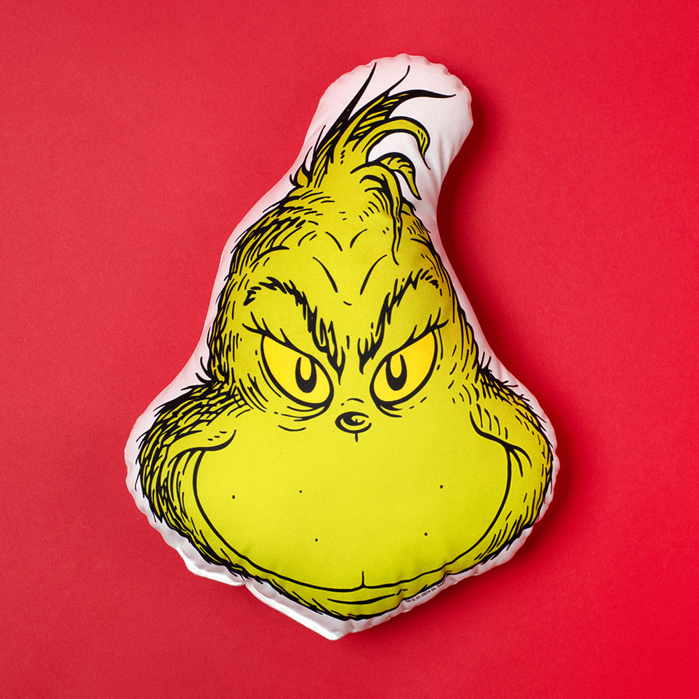 The Grinch Face Pillow