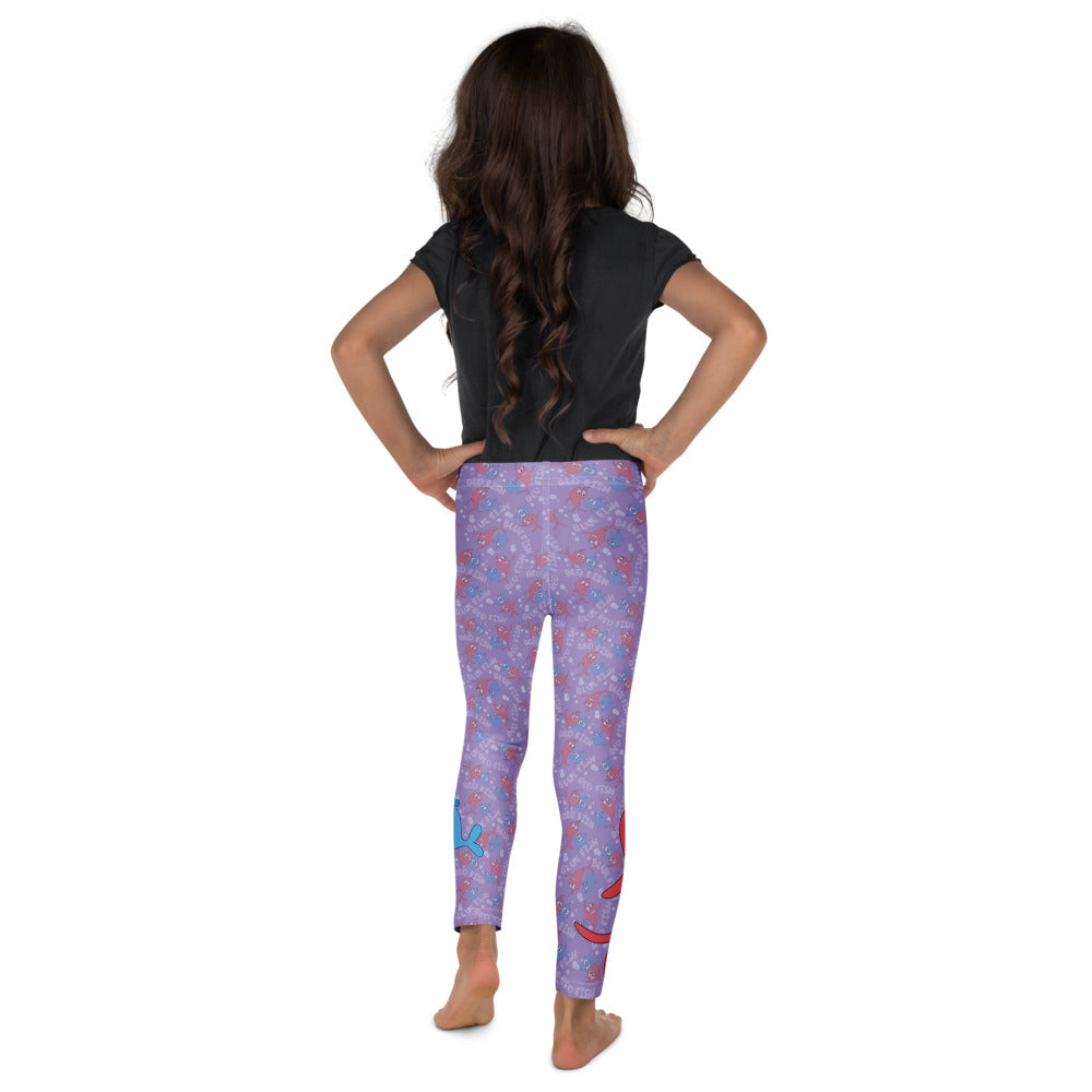 Red Fish, Blue Fish Pattern Kids Leggings