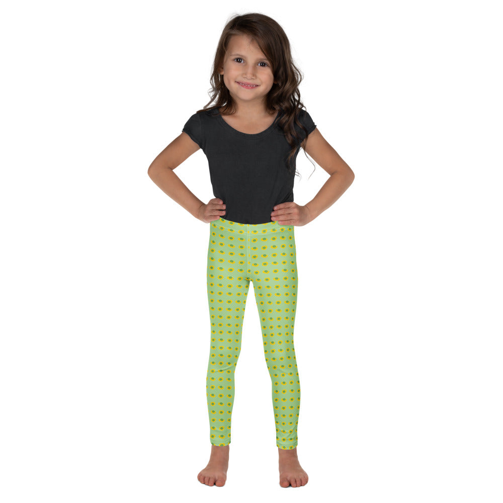 Green Eggs and Ham Pattern Kids Leggings