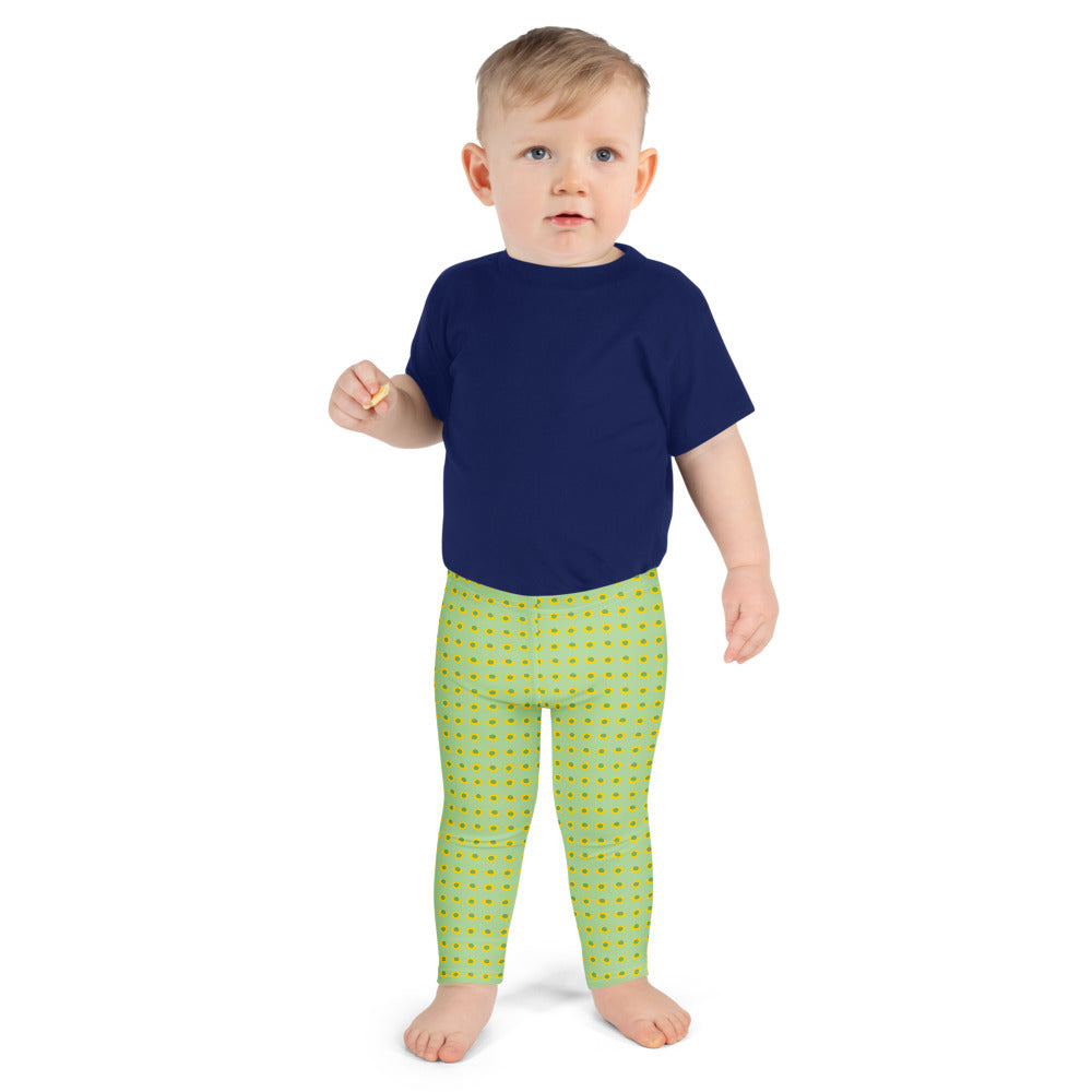 Green Eggs and Ham Pattern Kids Leggings