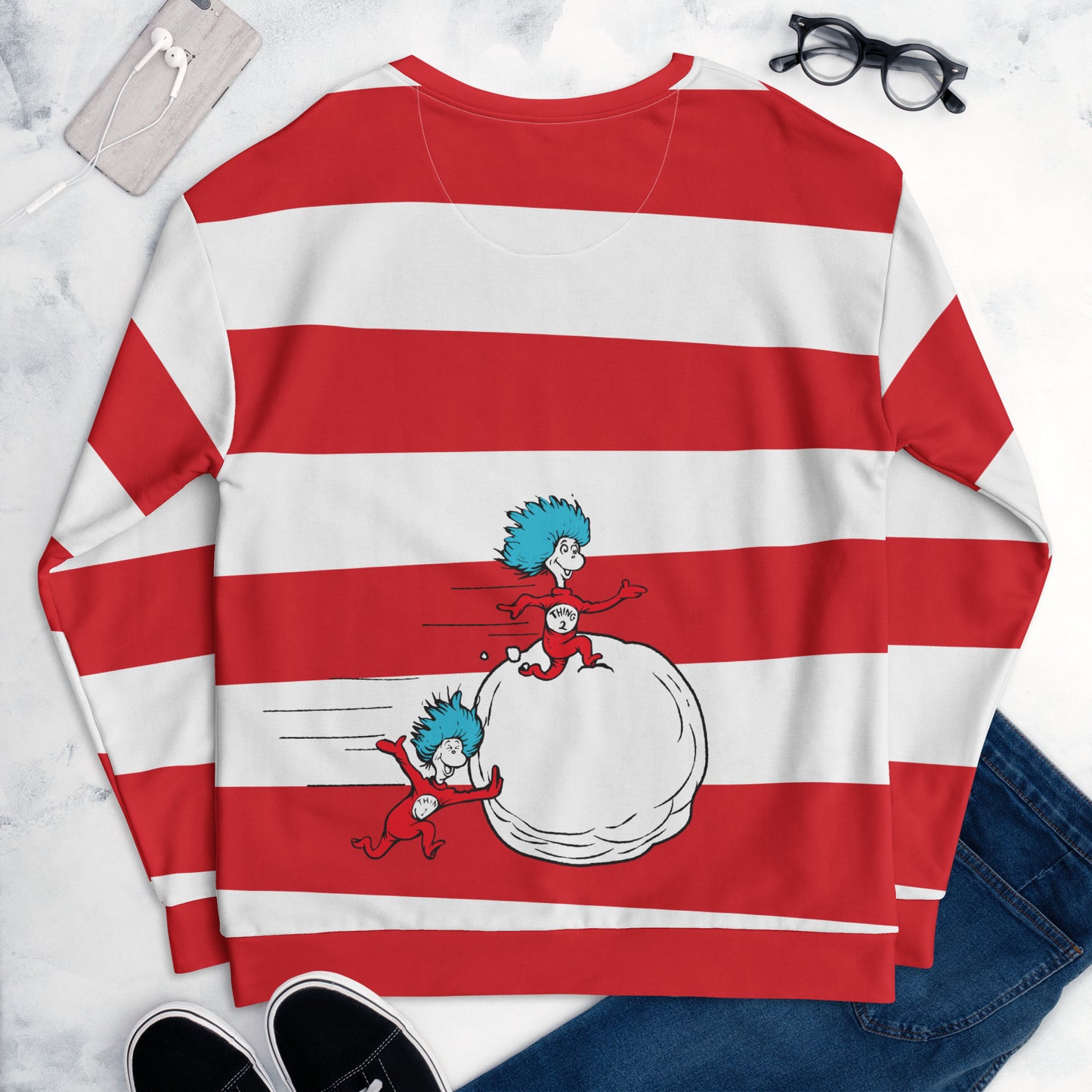 Dr. Seuss Holiday Sweatshirt Cat In The Hat And Things