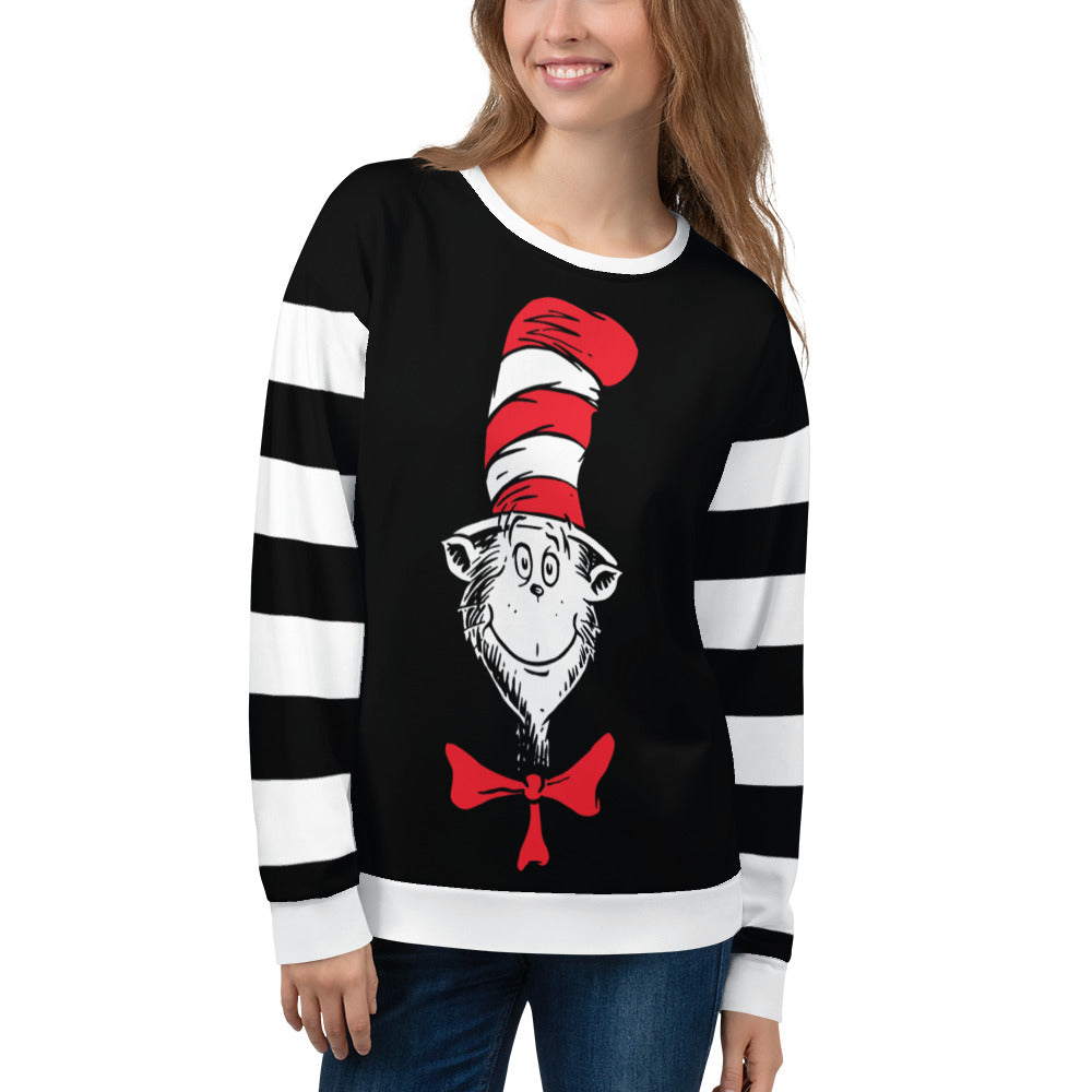 The Cat in the Hat Face Striped Sweatshirt
