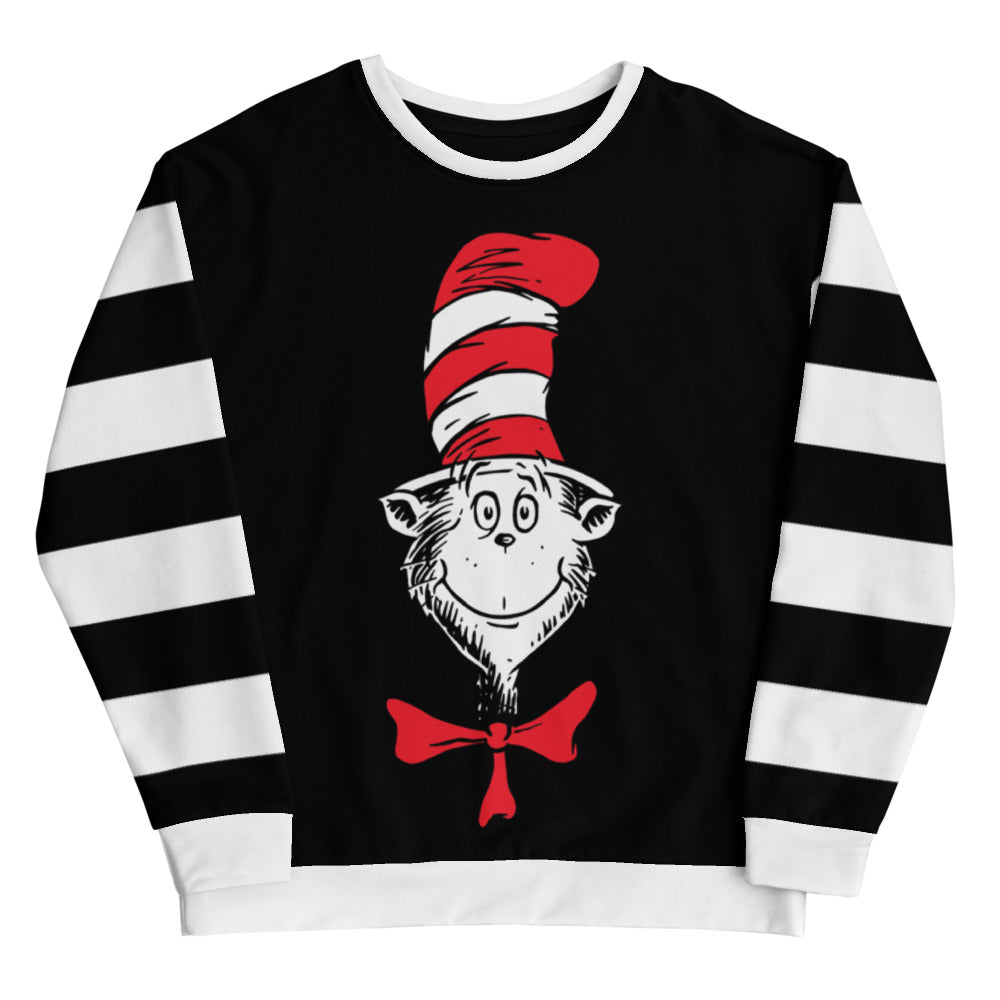 The Cat in the Hat Face Striped Sweatshirt