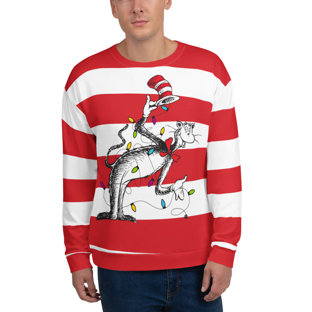 Dr. Seuss Holiday Sweatshirt Cat In The Hat And Things