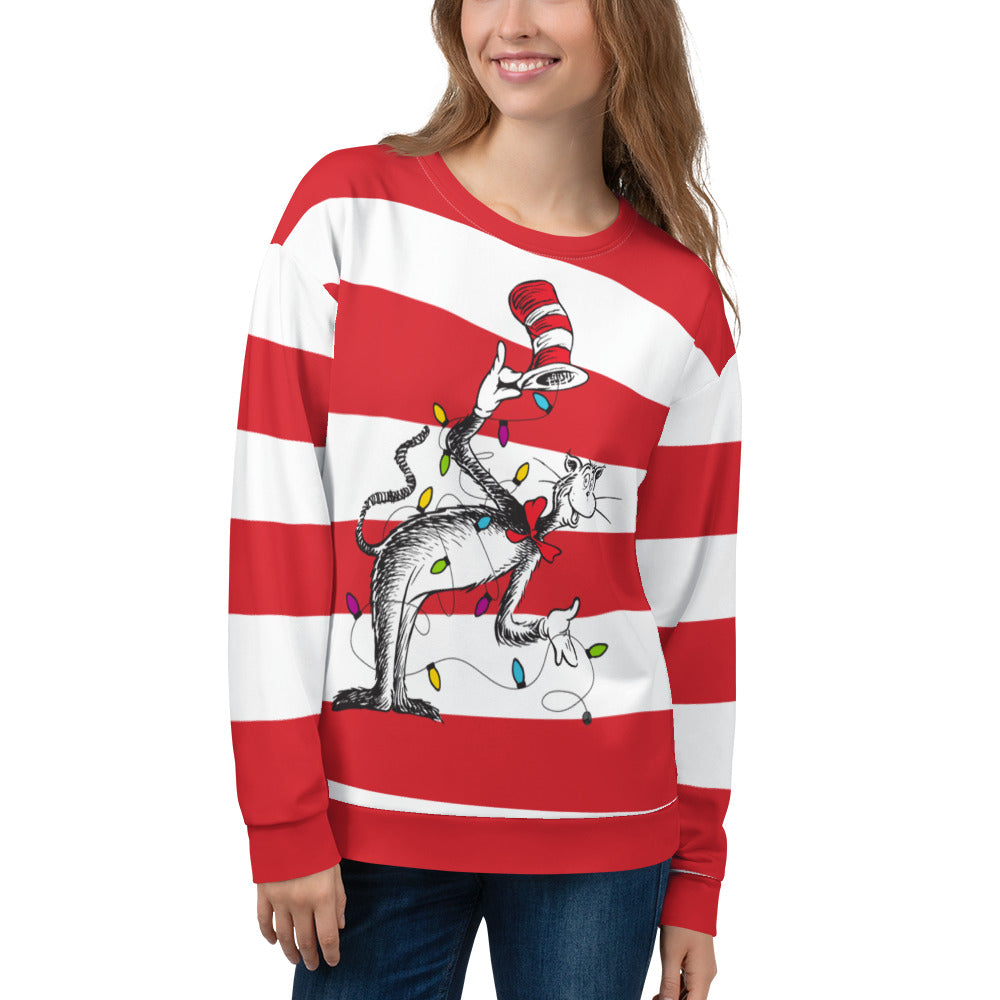 Dr. Seuss Holiday Sweatshirt Cat In The Hat And Things