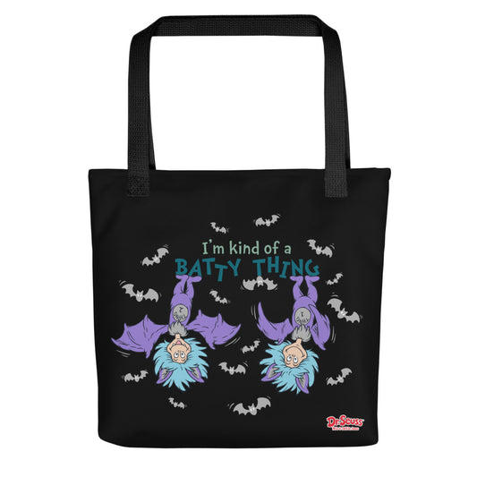 The Cat in the Hat Batty Thing Tote Bag Black Handles