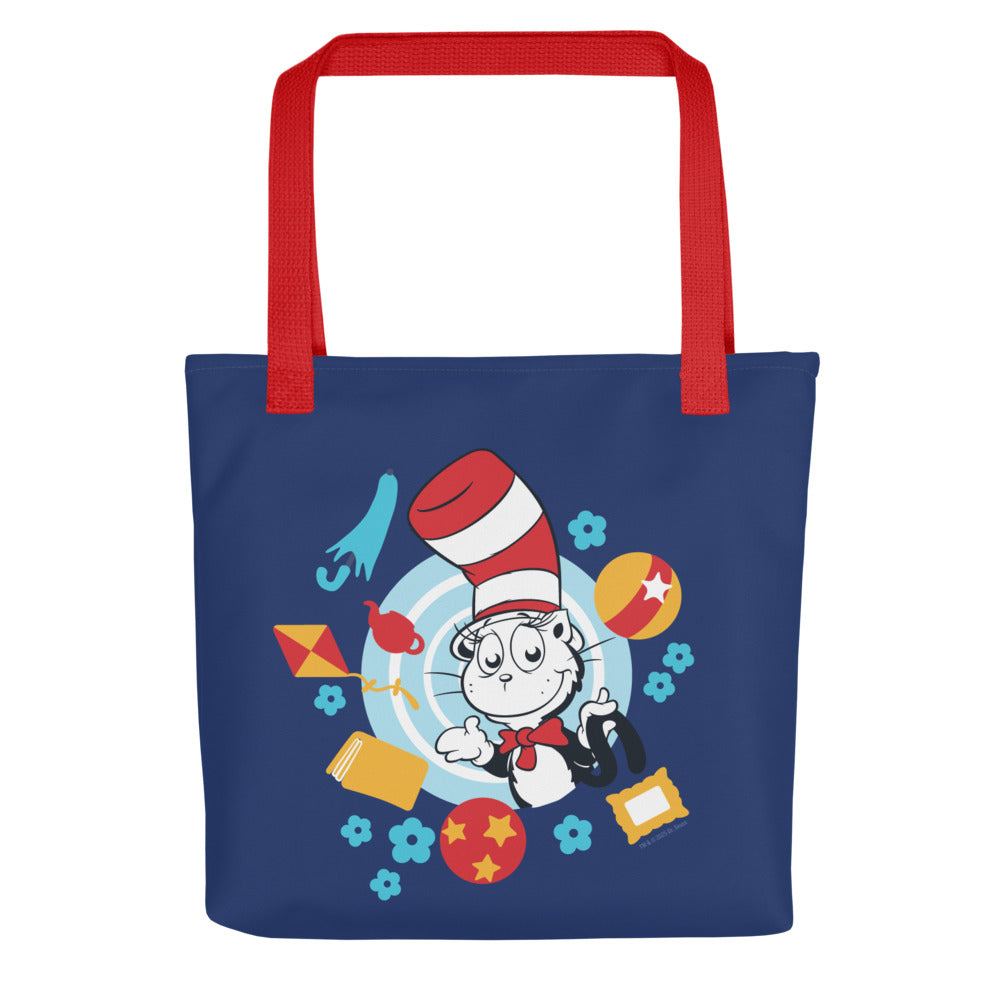 Dr. Seuss Babies Cat in The Hat Tote Bag Red Handles
