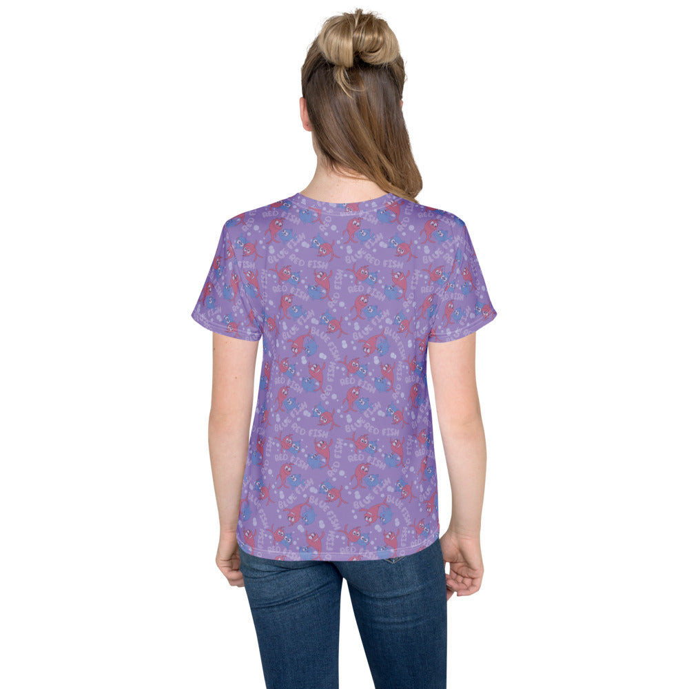Red Fish, Blue Fish Pattern Kids T-Shirt