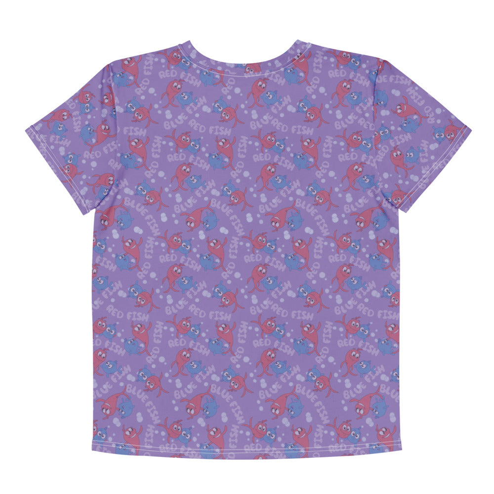 Red Fish, Blue Fish Pattern Kids T-Shirt