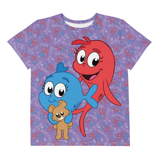 Red Fish, Blue Fish Pattern Kids T-Shirt