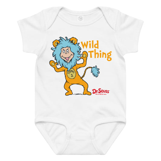Cat in the Hat Lion Thing Baby Bodysuit White
