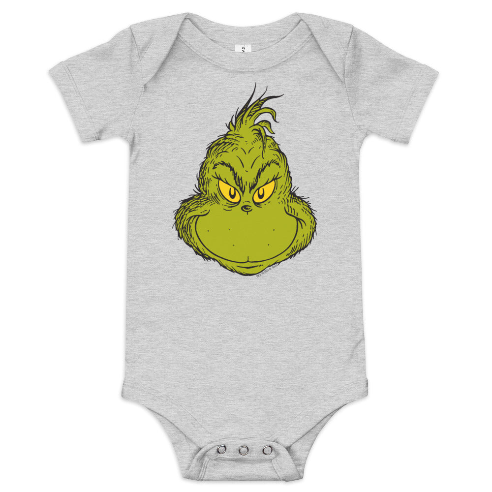 The Grinch Face Baby Bodysuit