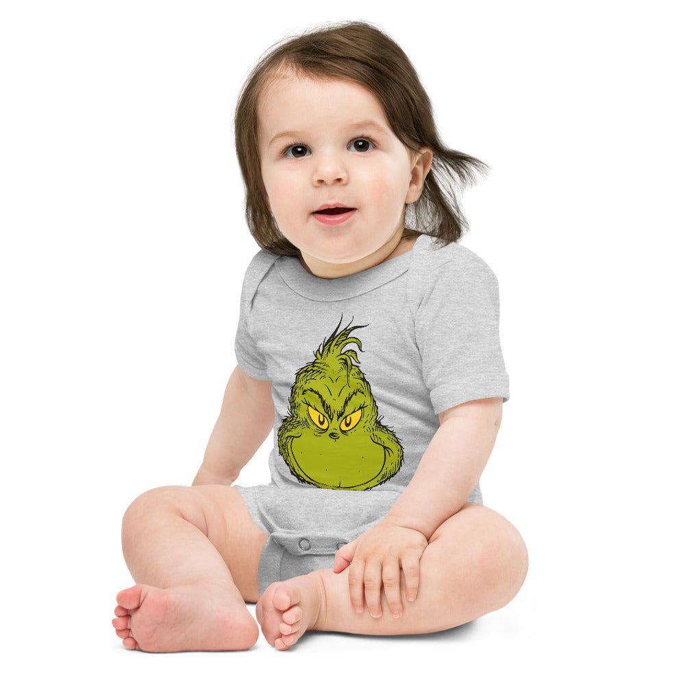 The Grinch Face Baby Bodysuit