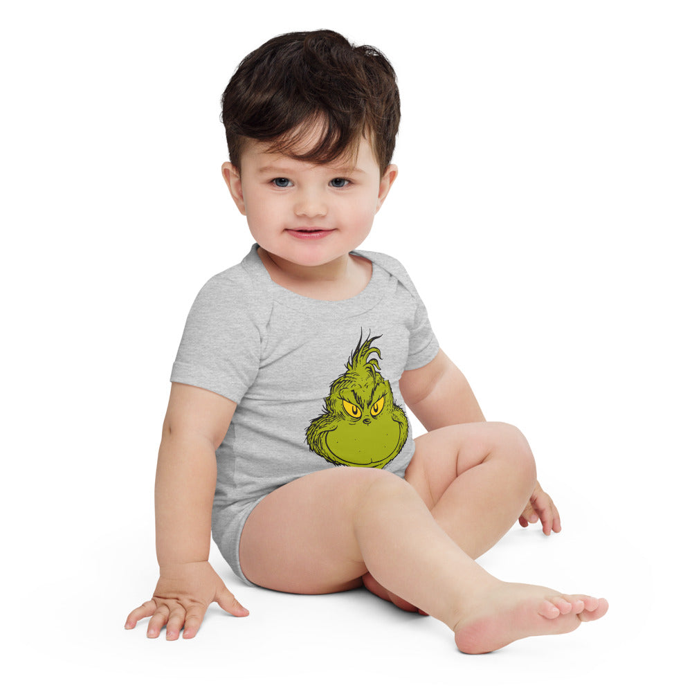 The Grinch Face Baby Bodysuit