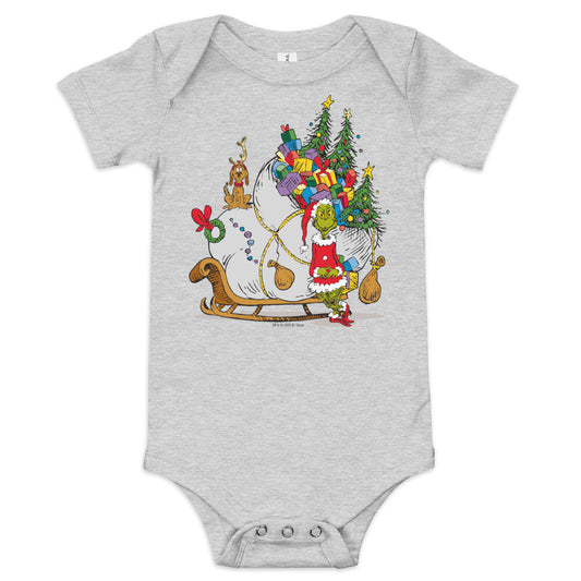 The Grinch Sleigh Baby Bodysuit