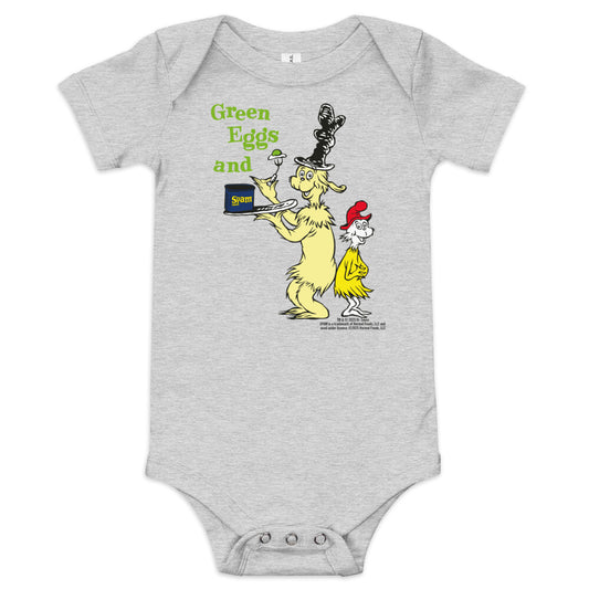 Green Eggs and Spam Baby Bodysuit Grey