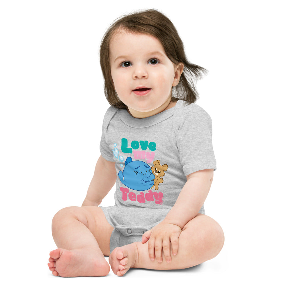 Red Fish, Blue Fish Love My Teddy Baby Bodysuit