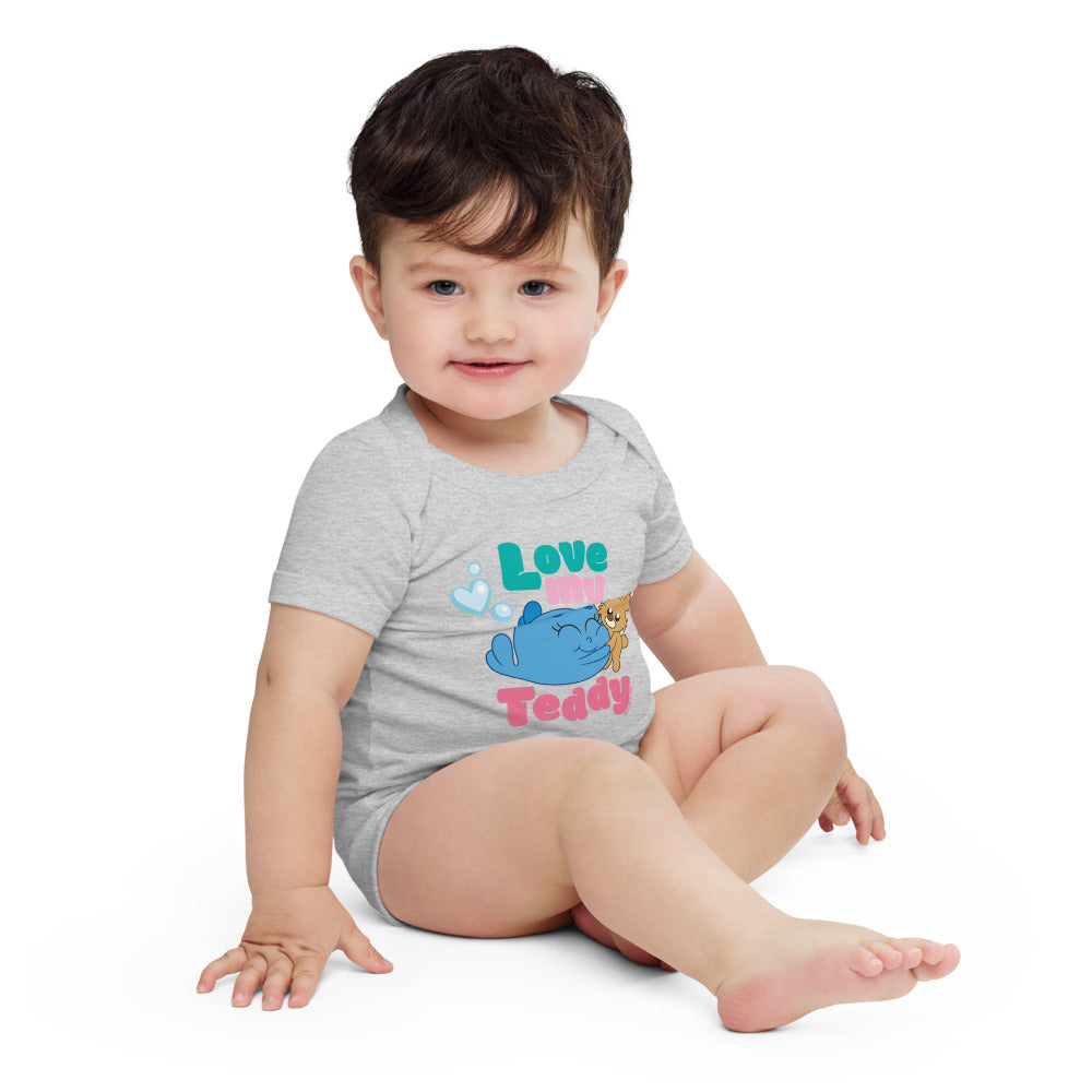 Red Fish, Blue Fish Love My Teddy Baby Bodysuit