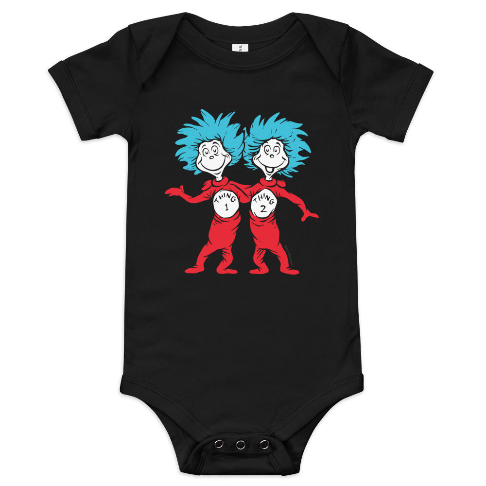 The Cat in the Hat Thing One and Thing Two Baby Bodysuit