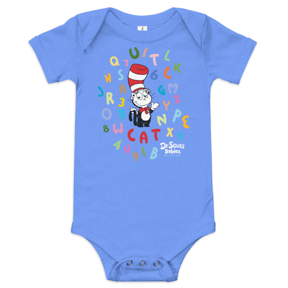 Dr. Seuss Babies Cat in The Hat Baby Bodysuit Blue