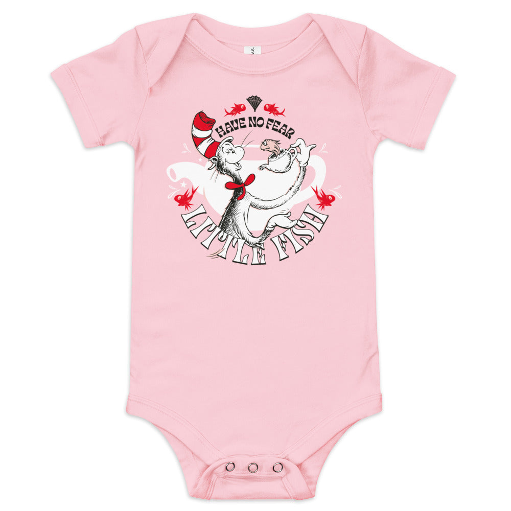 The Cat in the Hat Little Fish Baby Bodysuit Pink