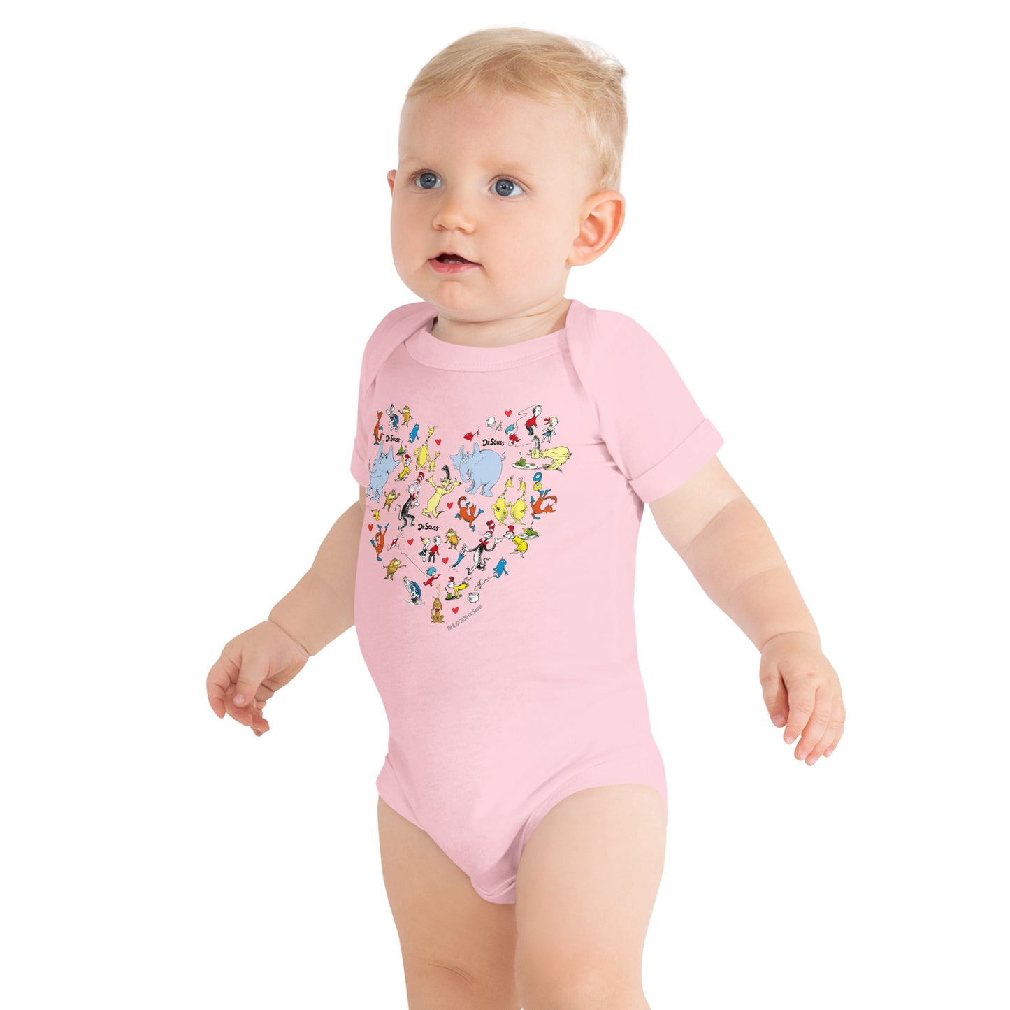 The Cat In The Hat Baby Bodysuit Characters And Hearts