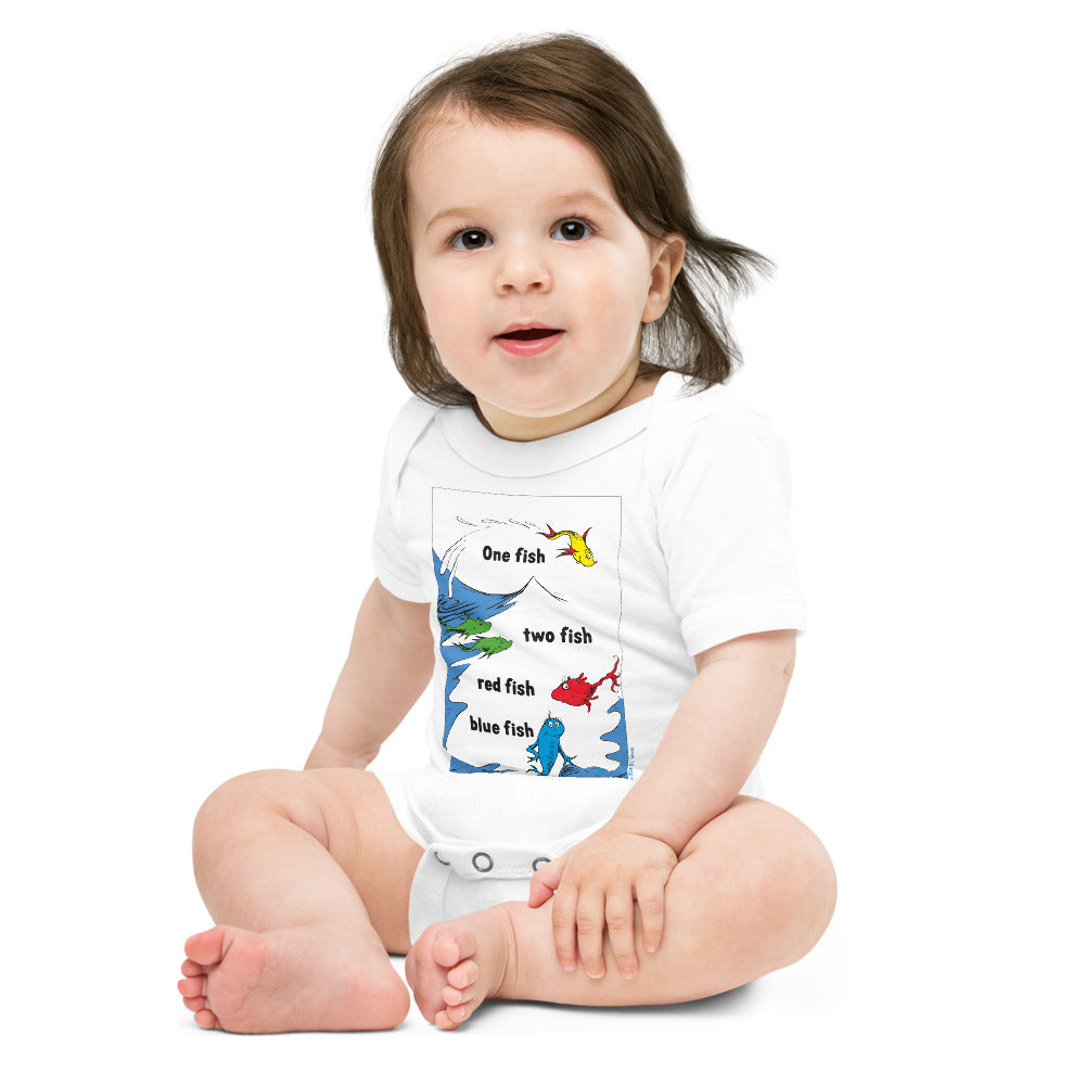 One Fish, Two Fish, Red Fish, Blue Fish Baby Bodysuit