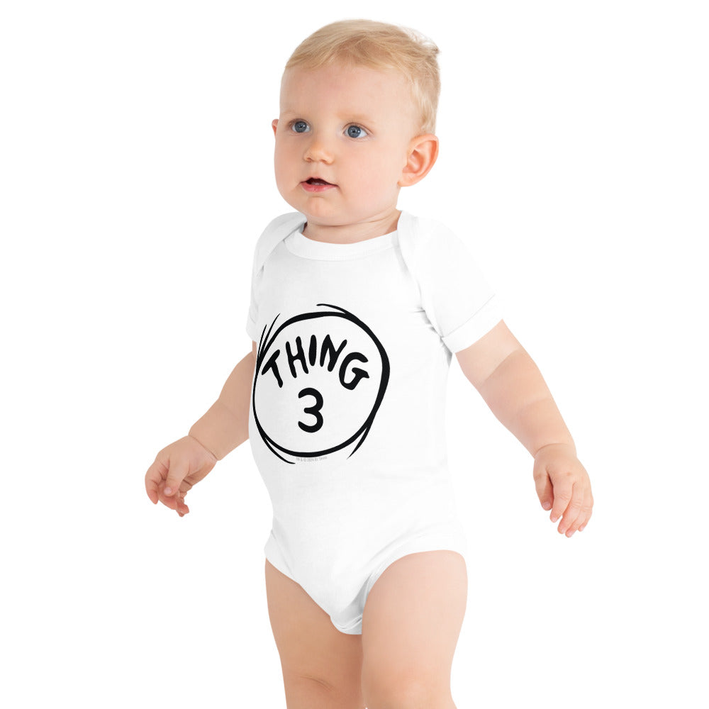 The Cat in the Hat Thing Three Baby Bodysuit