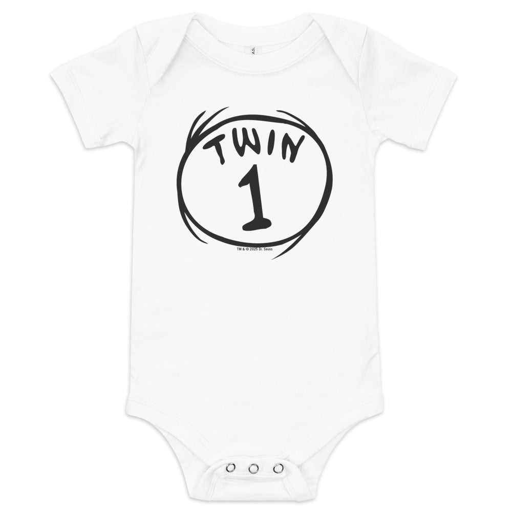 Twin 1 Baby Bodysuit White