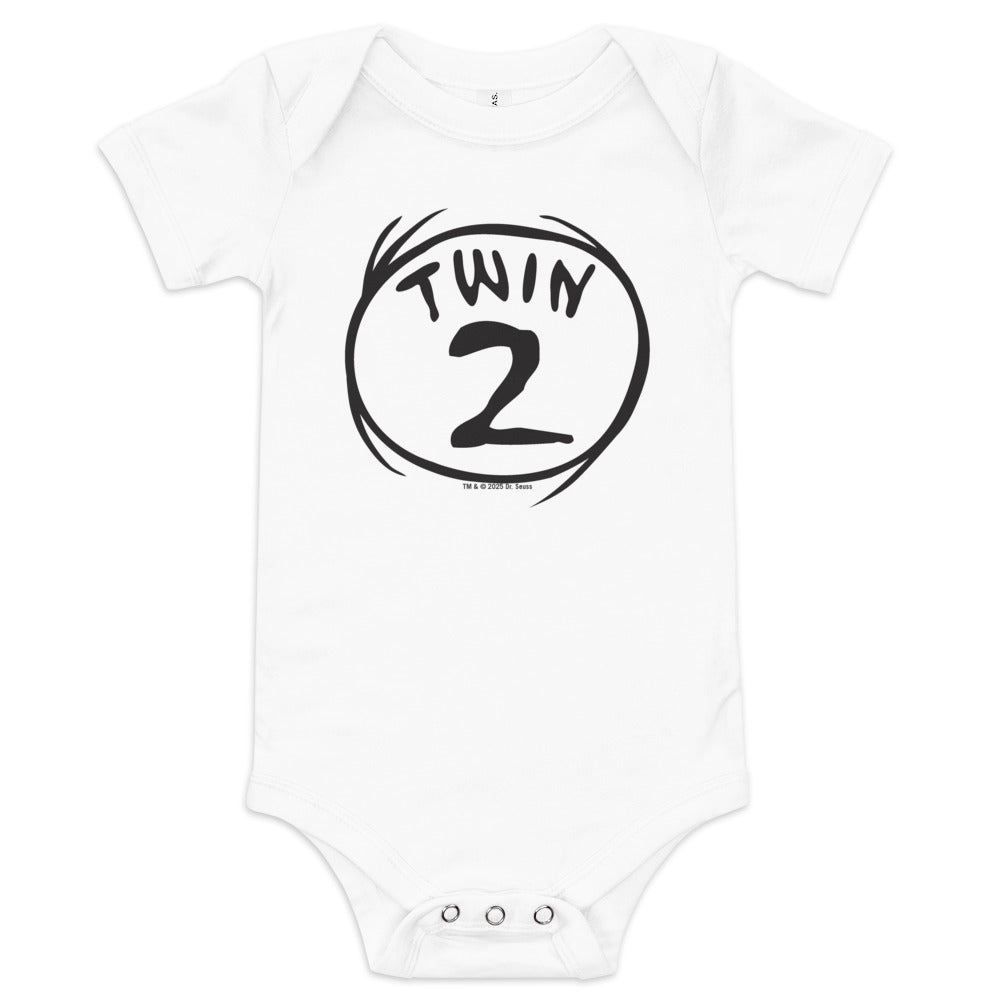 Twin 2 Baby Bodysuit White