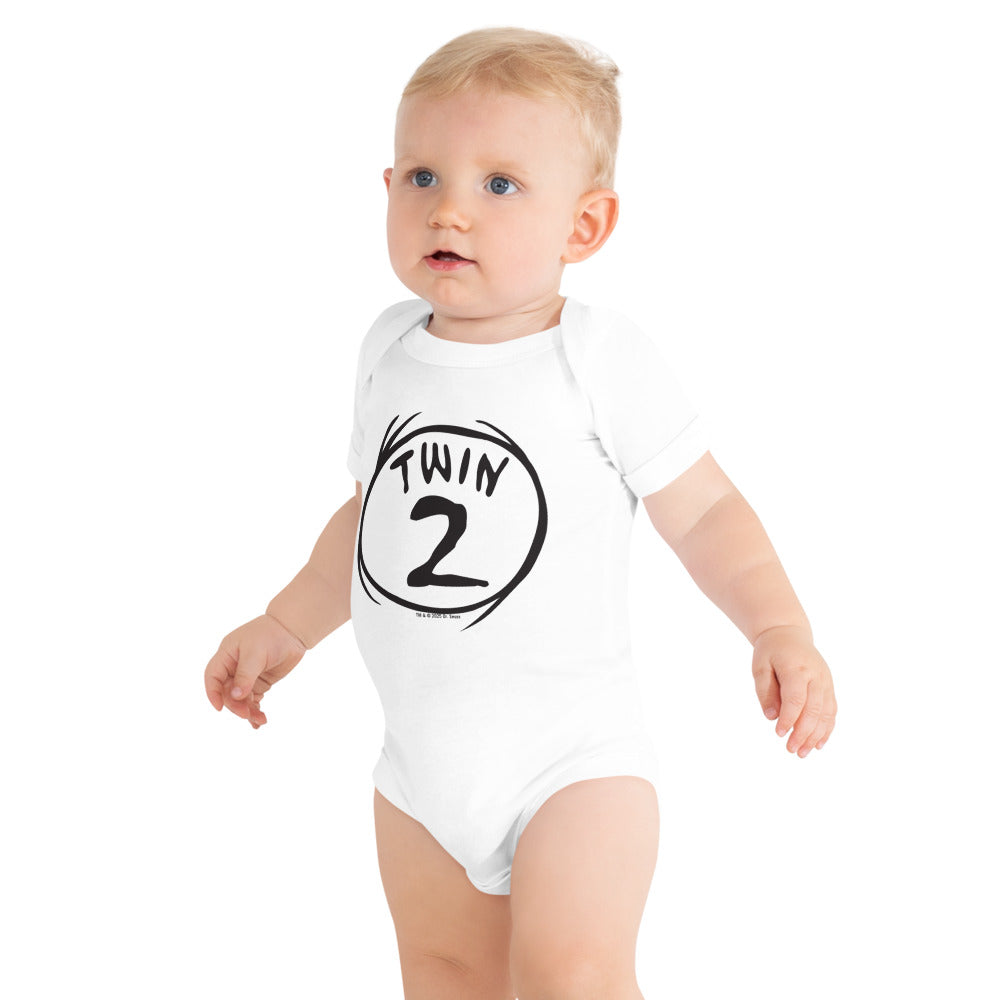 The Cat in the Hat Twin 2 Baby Bodysuit