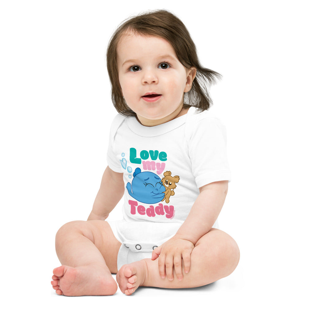Red Fish, Blue Fish Love My Teddy Baby Bodysuit