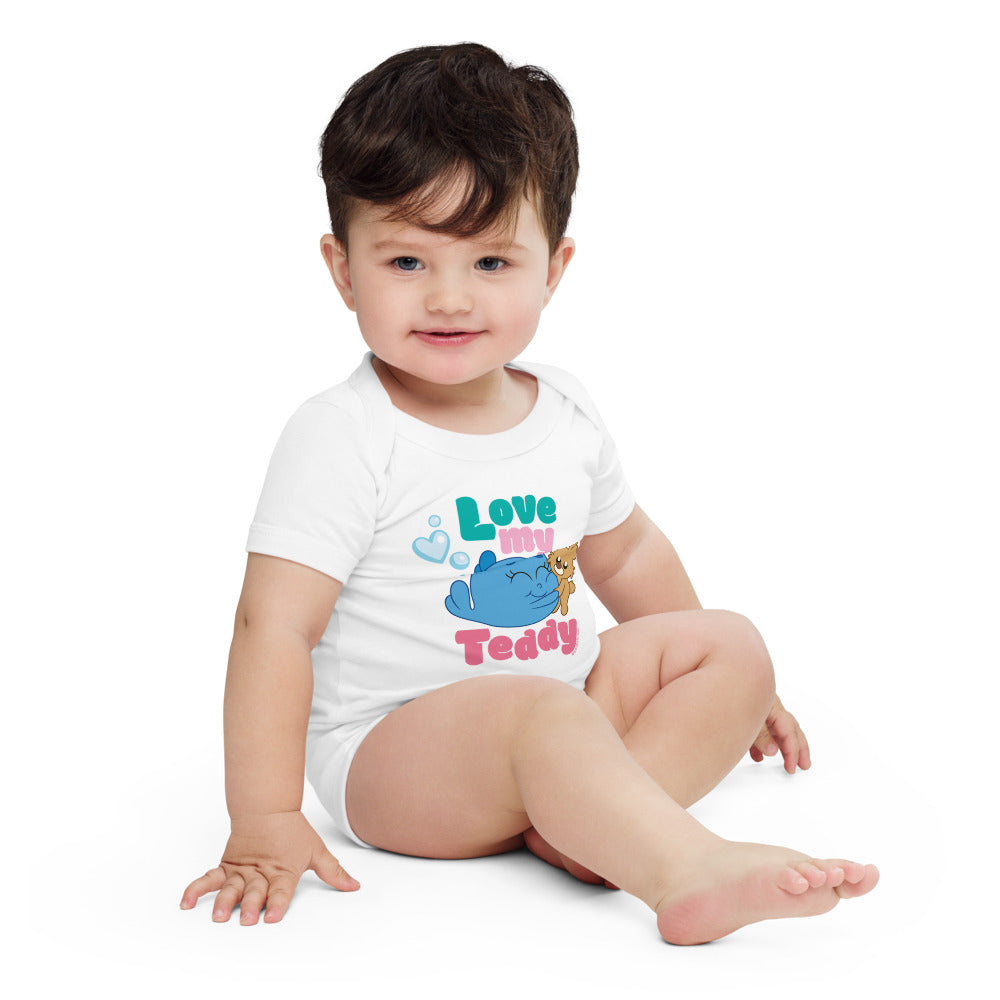 Red Fish, Blue Fish Love My Teddy Baby Bodysuit